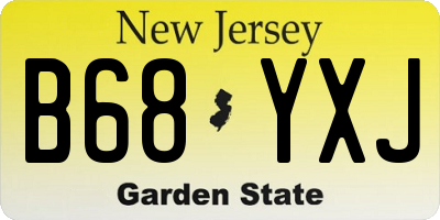 NJ license plate B68YXJ