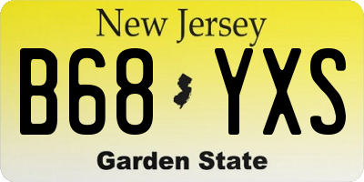 NJ license plate B68YXS