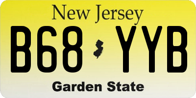 NJ license plate B68YYB
