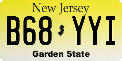 NJ license plate B68YYI