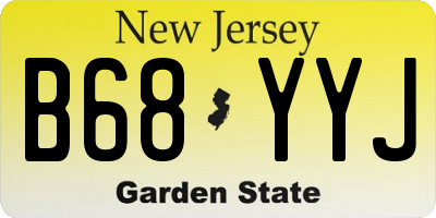 NJ license plate B68YYJ