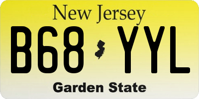 NJ license plate B68YYL