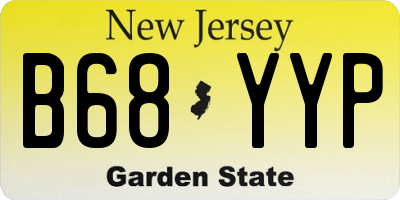 NJ license plate B68YYP