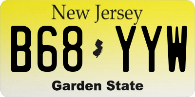 NJ license plate B68YYW