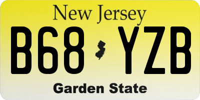 NJ license plate B68YZB