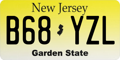 NJ license plate B68YZL