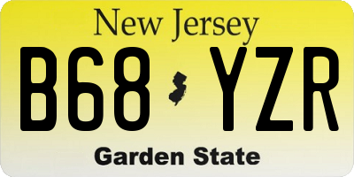 NJ license plate B68YZR