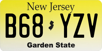 NJ license plate B68YZV