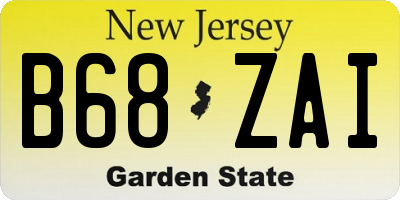 NJ license plate B68ZAI