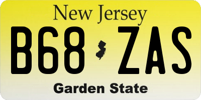 NJ license plate B68ZAS