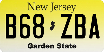 NJ license plate B68ZBA
