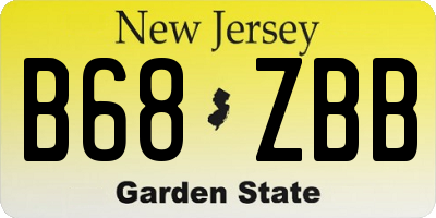 NJ license plate B68ZBB