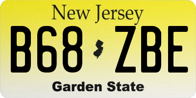 NJ license plate B68ZBE