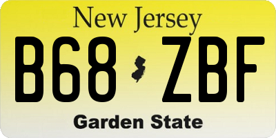 NJ license plate B68ZBF