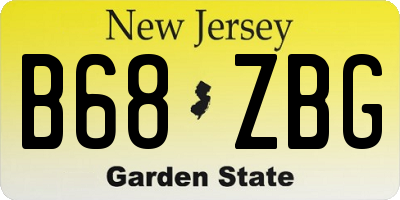 NJ license plate B68ZBG