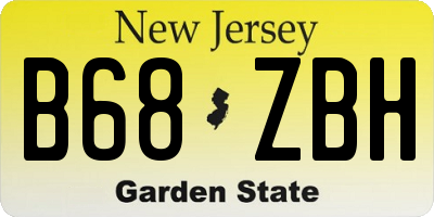 NJ license plate B68ZBH