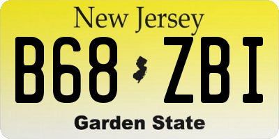 NJ license plate B68ZBI
