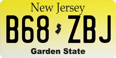 NJ license plate B68ZBJ