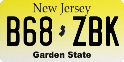 NJ license plate B68ZBK