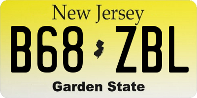 NJ license plate B68ZBL