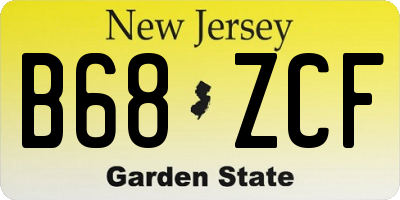 NJ license plate B68ZCF
