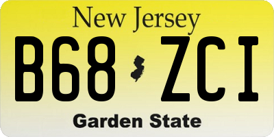 NJ license plate B68ZCI