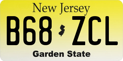 NJ license plate B68ZCL