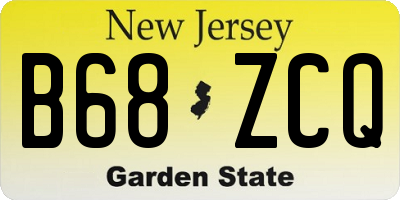 NJ license plate B68ZCQ