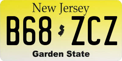 NJ license plate B68ZCZ