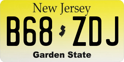 NJ license plate B68ZDJ