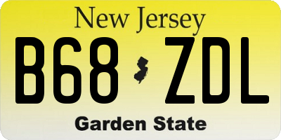 NJ license plate B68ZDL