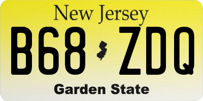 NJ license plate B68ZDQ