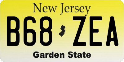 NJ license plate B68ZEA