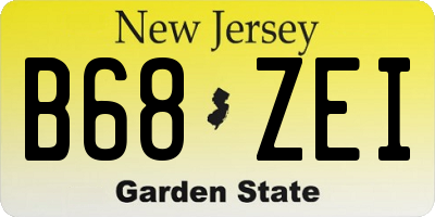 NJ license plate B68ZEI