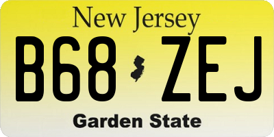 NJ license plate B68ZEJ