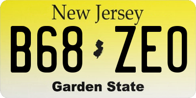 NJ license plate B68ZEO