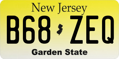 NJ license plate B68ZEQ