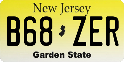 NJ license plate B68ZER