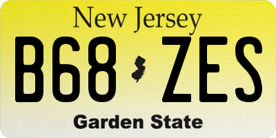 NJ license plate B68ZES