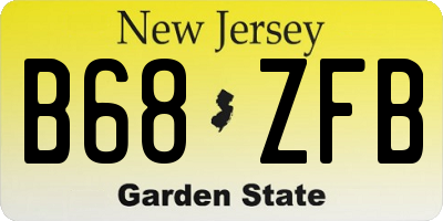 NJ license plate B68ZFB