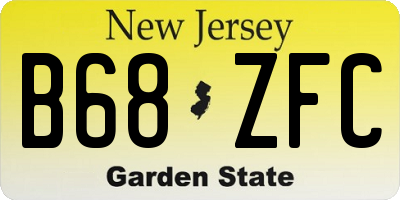 NJ license plate B68ZFC