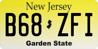 NJ license plate B68ZFI
