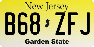 NJ license plate B68ZFJ