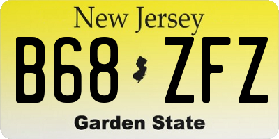 NJ license plate B68ZFZ