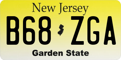 NJ license plate B68ZGA