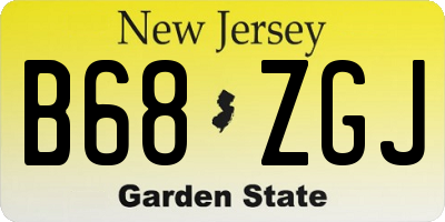 NJ license plate B68ZGJ
