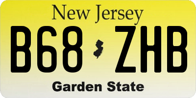 NJ license plate B68ZHB