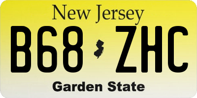 NJ license plate B68ZHC