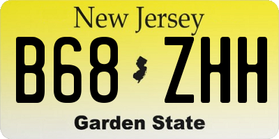 NJ license plate B68ZHH