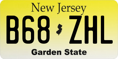 NJ license plate B68ZHL